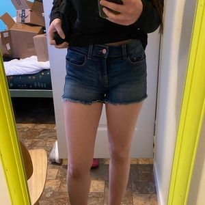 Denim short shorts